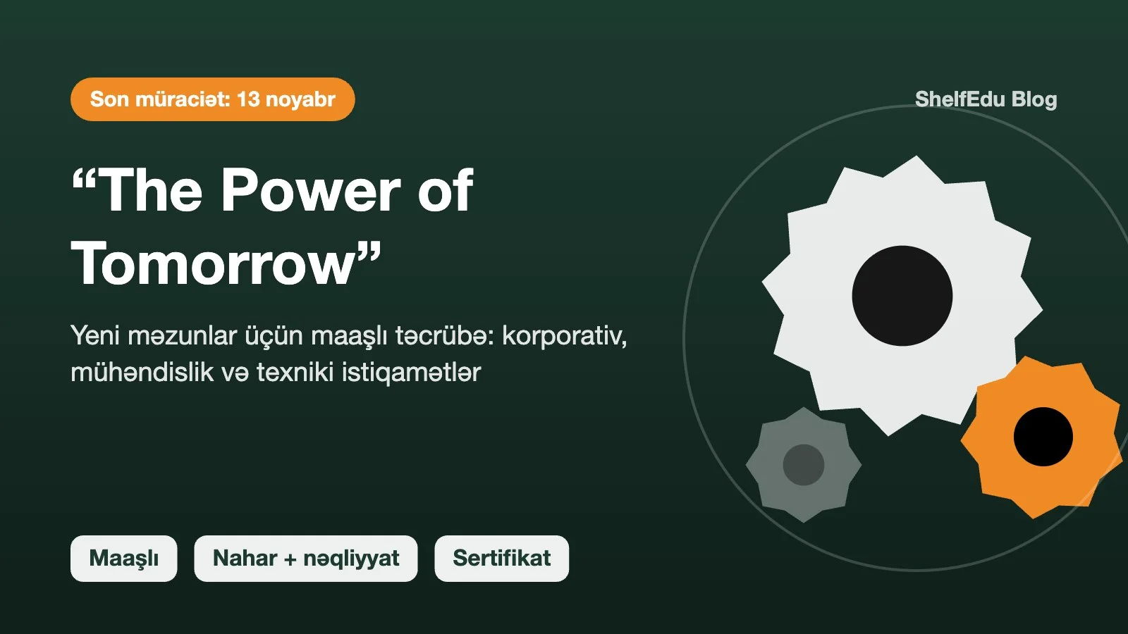 “The Power of Tomorrow”: yeni məzunlar üçün maaşlı təcrübə proqramı